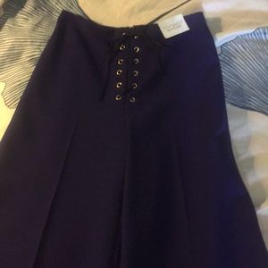 Topshop cropped wide leg pants lace up sz 4